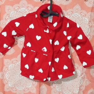 Carter's Red Jacket with White Hearts